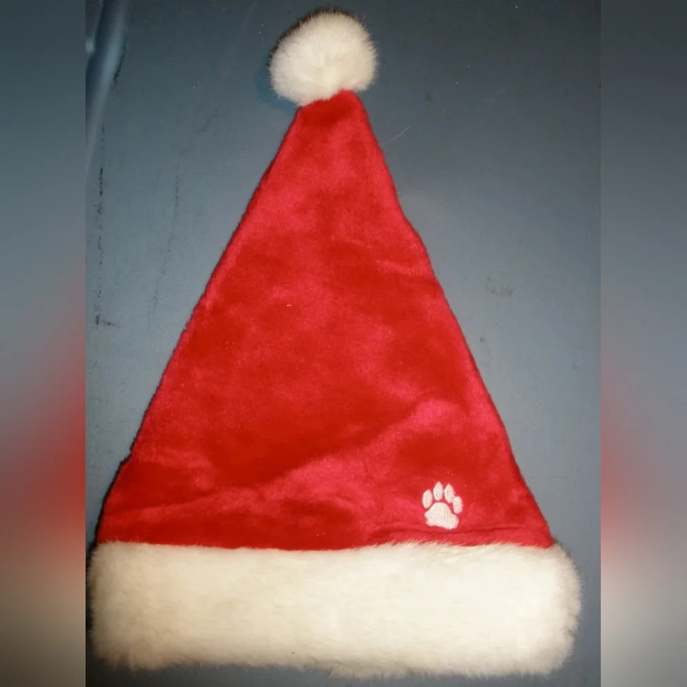 PLUSH PUPPIES Holiday Santa Dog Hat NWT